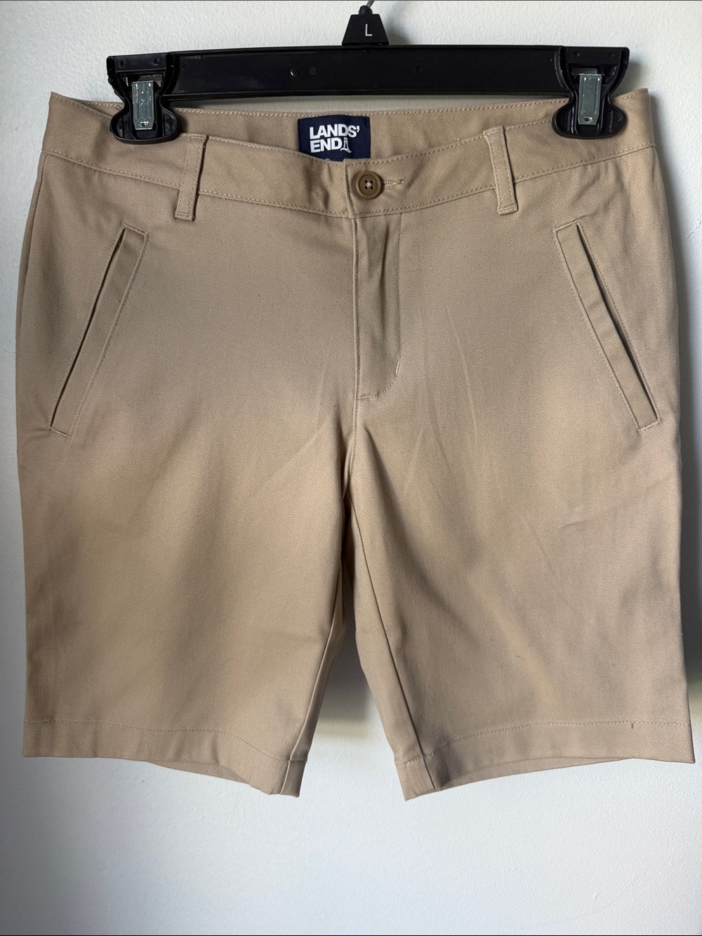 Lands' End boys Khaki Bermuda Shorts Size 14